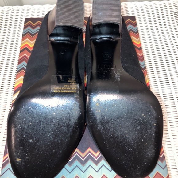 Missioni for Target Heels Brown Suede Chevron/Herringbone Pattern - Picture 13 of 16